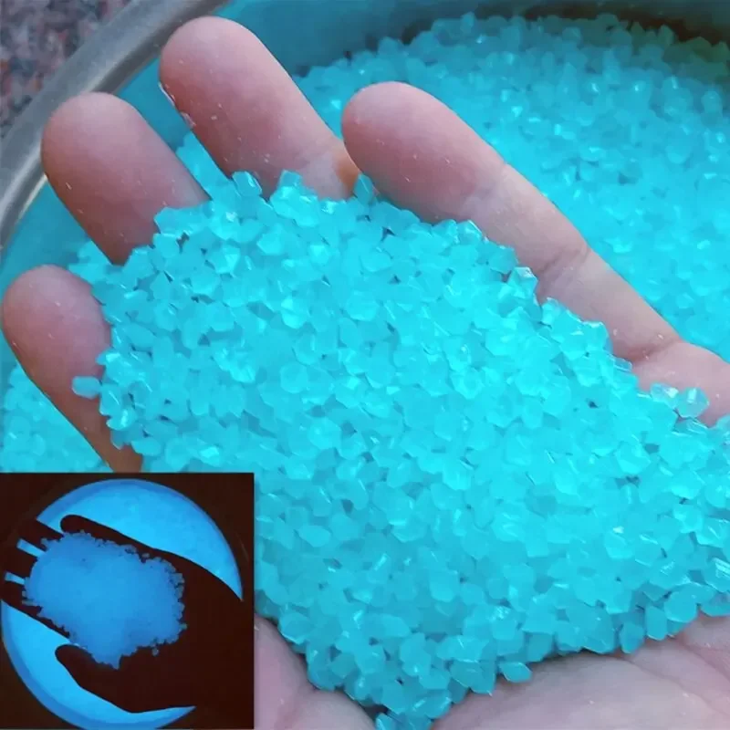 Aquarium Fish House - 1000pcs 3-5mm Luminous Sand Glow in
