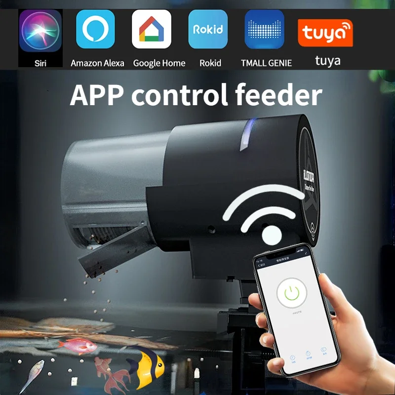 Aquarium Fish Feeder Automatic - iLONDA New Wi-Fi Automatic Fish Feeder