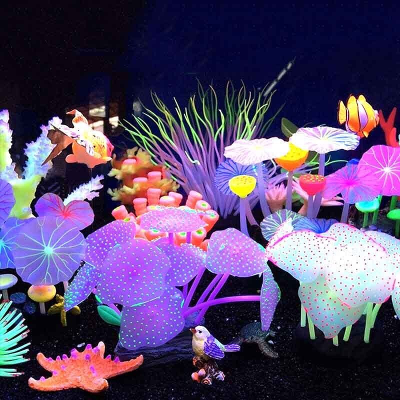 Silicone Glowing Landscape Art - Aquarium Fish Artificial review and price