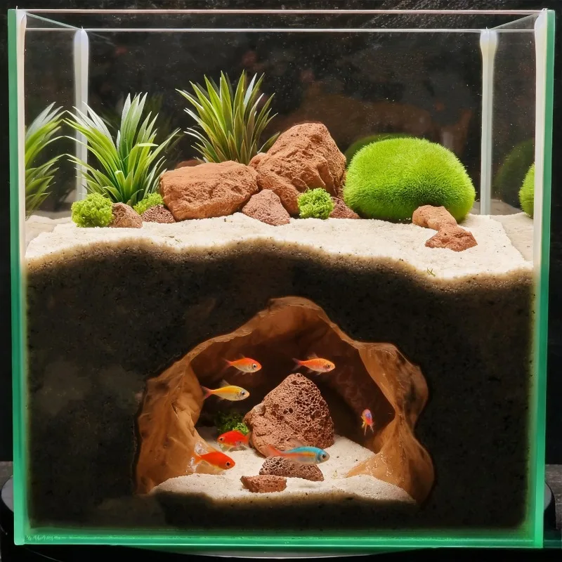 Sinkhole Cave Aquarium Ornamen - Aquarium Fish Hideout review and price