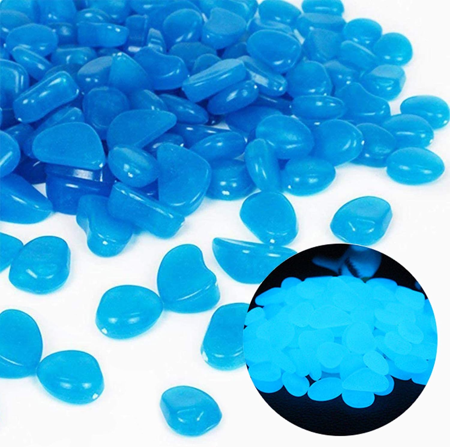 Fish Tank Rocks Glow Blue Pebb - Aquarium Fish House review and price