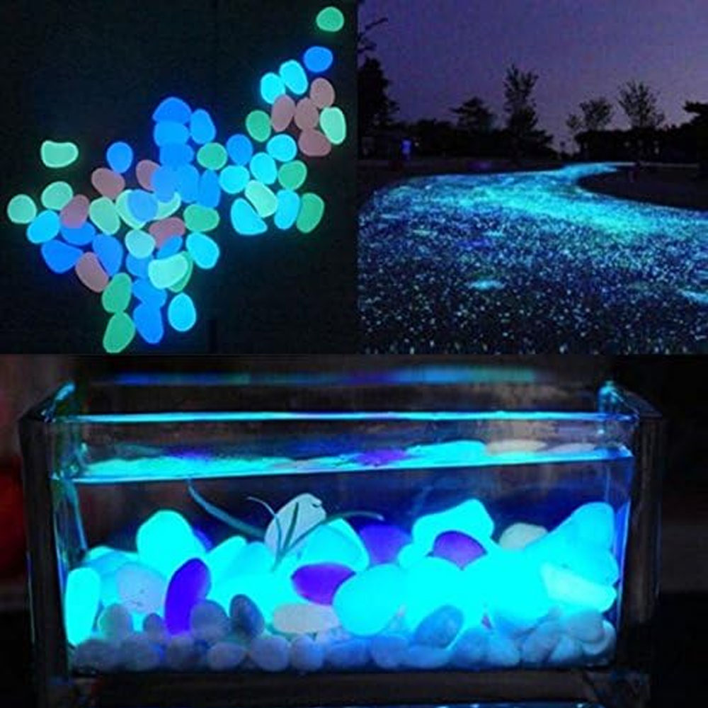 Fish Tank Rocks Glow Blue Pebb - Aquarium Fish House review and price