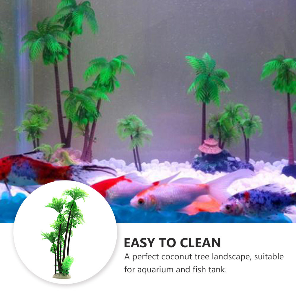 1Pcs Artificial Coconut Tree L - Aquarium Fish Artificial review and price
