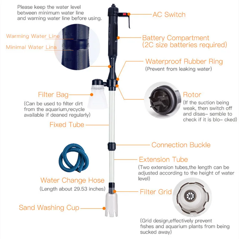 Electric Water Changer Vacuum  - Aquarium Fish Electric review and price