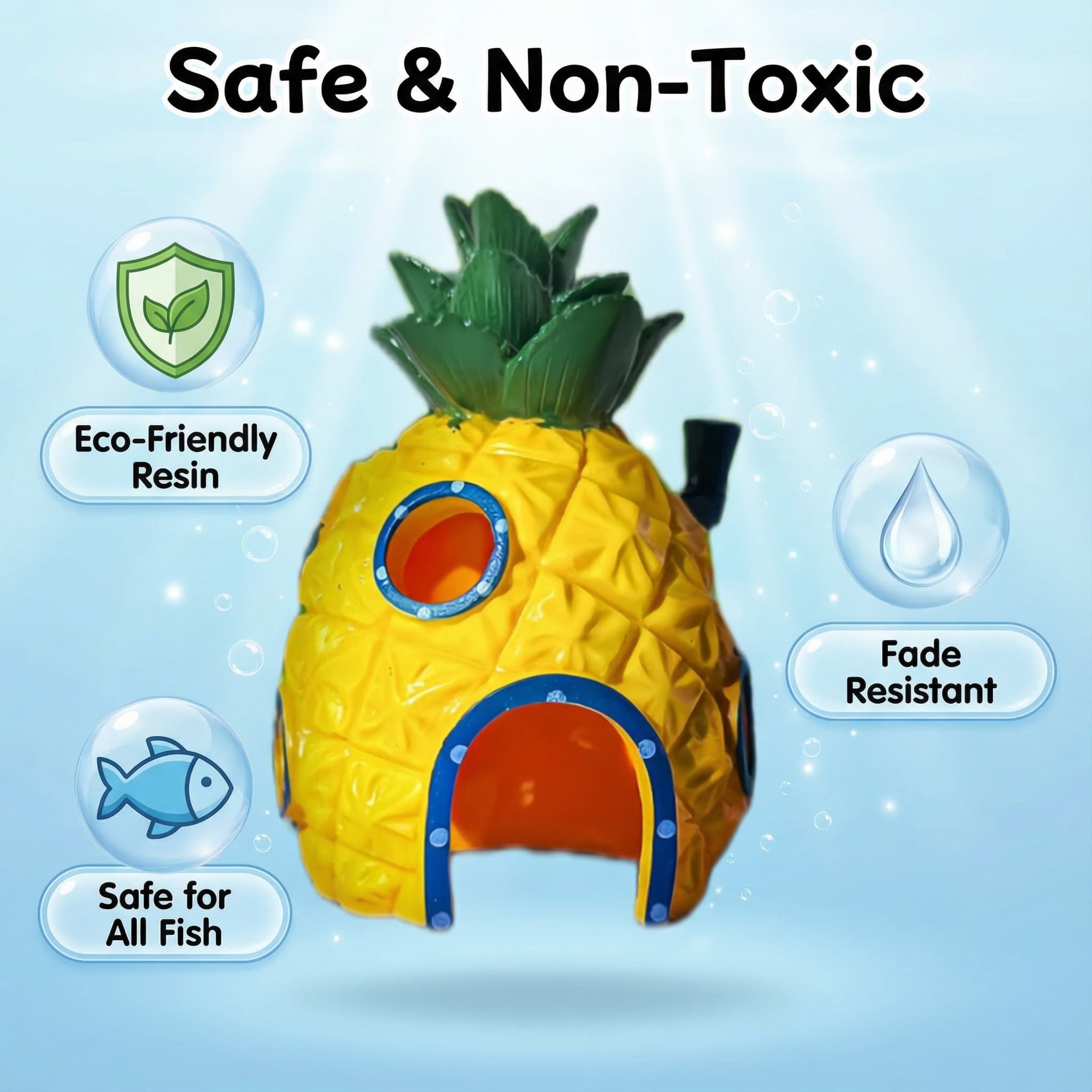 Pineapple House Aquarium Decor - Aquarium Fish Hideout review and price